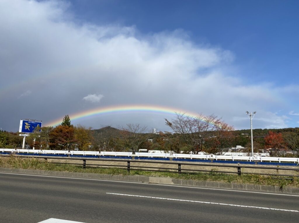仙台宮城インターの虹